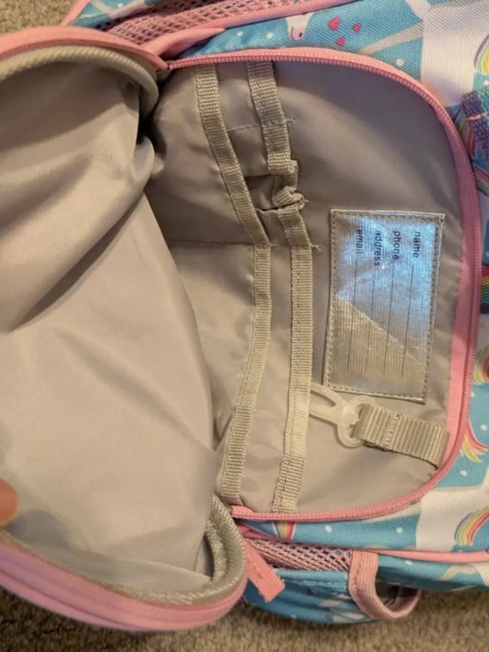 Pottery barn unicorn rainbow large backpack